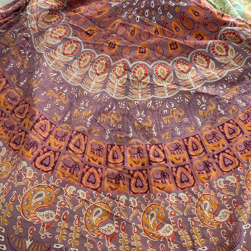 Urban Outfitters Purple & Orange Floral Tapestry